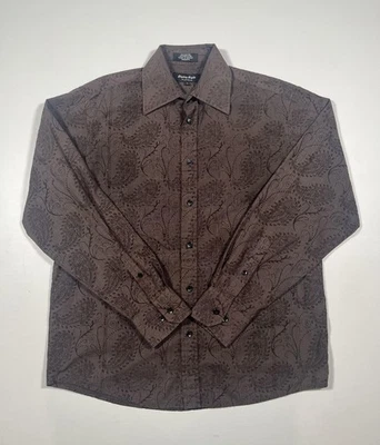 Eighty Eight Platinum Shirt Mens Small Paisley Long Sleeve Button Up Casual - Image 1 of 4