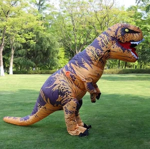 Inflatable Dinosaur Costume T-Rex Cosplay Party Comedy Adults Kids Mascot New - Picture 1 of 4