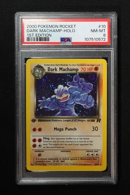 2000 Pokemon Rocket 10 Dark Machamp Holo 1st Edition PSA 8 NM WOTC 1ED - Image 1 of 2