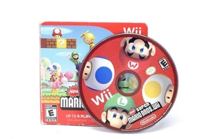 Disco y funda New Super Mario Bros Wii (Nintendo Wii) Professiona Resurface solamente - Imagen 1 de 4
