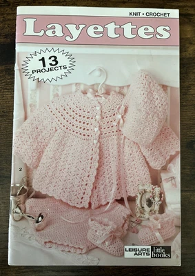 Layettes - 13 Projects to Knit & Crochet - Leisure Arts #75012 1999 - Image 1 of 4