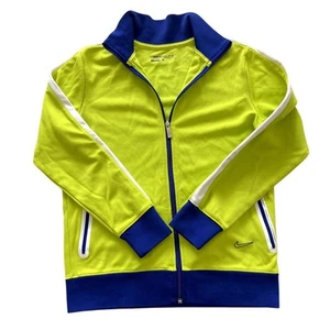 Nike Youth Golf Neon Green and Navy Full Zip Up Jacket/Sweater in Size XL - Picture 1 of 11
