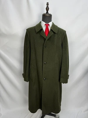 Vintage STEINBOCK original Himalaya Loden Wool Dark green Mens Overcoat 46L 48L - Image 1 of 4