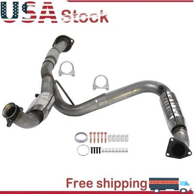 For Chevy SILVERADO 2500 HD V8 6.0L Y Pipe with TWO Catalytic Converters 2011-17 — 第 1/4 张图片