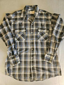 Vintage Dee Cee Authentic Western Wear Herren Lg Pearl Snap Langarm Button Down - Bild 1 von 13