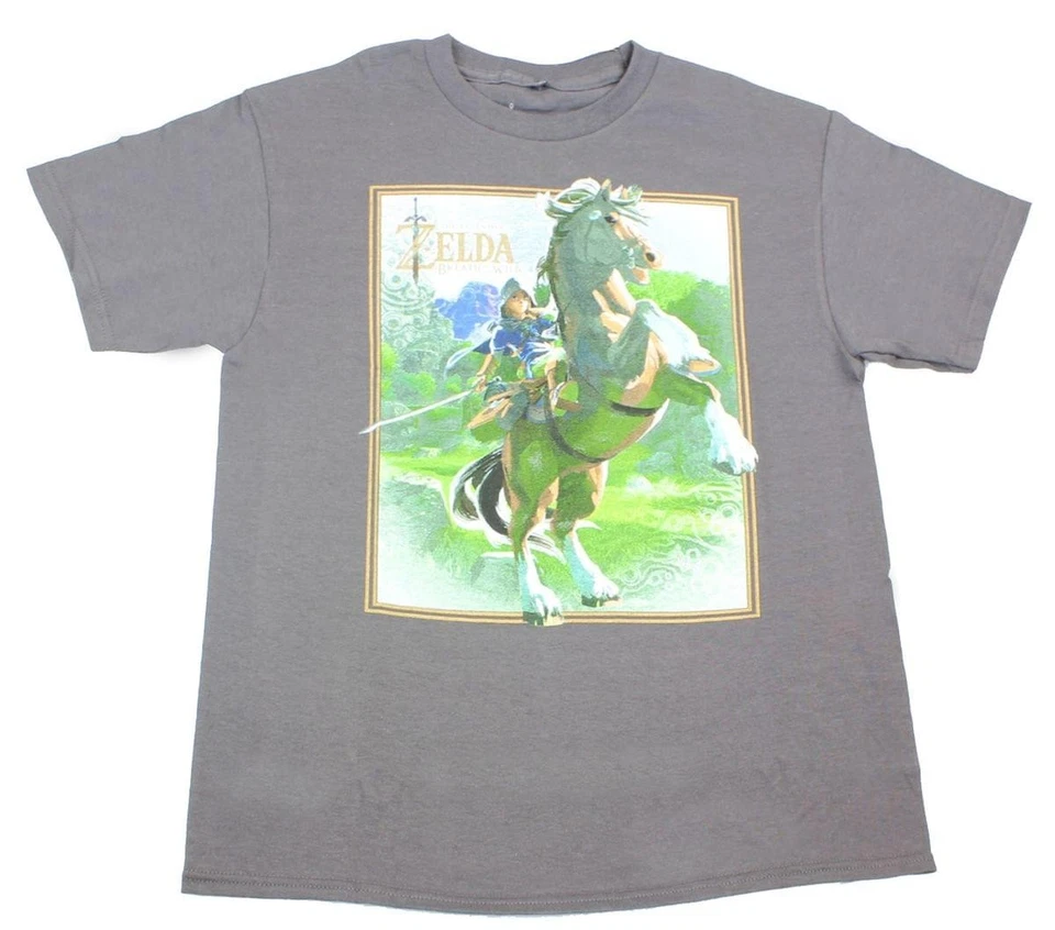 Legend of Zelda: Breath of the Wild Link on Horse Camiseta Juvenil Gris Foto 1 de 1