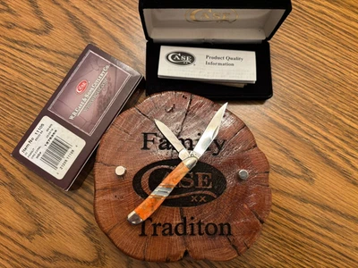 CASE XX EXOTIC ORANGE CORAL PEANUT KNIFE #EX220 SS (#11105) - Image 1 of 4