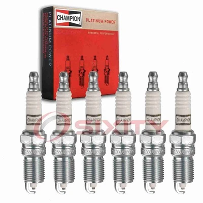 6 pc Champion Platinum Spark Plugs for 2007-2010 Chevrolet Malibu 3.5L V6 gg - Image 1 of 4