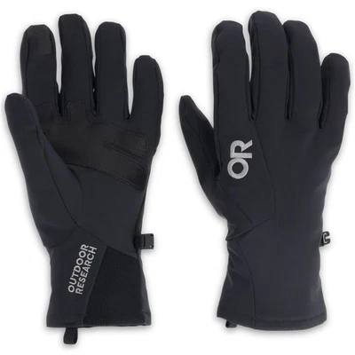 Outdoor Research Sureshot Softshell Men's Gloves, Solid Black, X-Large - Image 1 of 4
