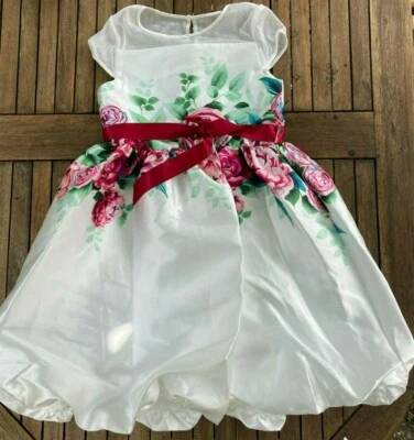 MONSOON GIRLS DRESS IVORY PUFFBALL WEDDING PROM PARTY AGE 11 - GORGEOUS! - Image 1 of 4