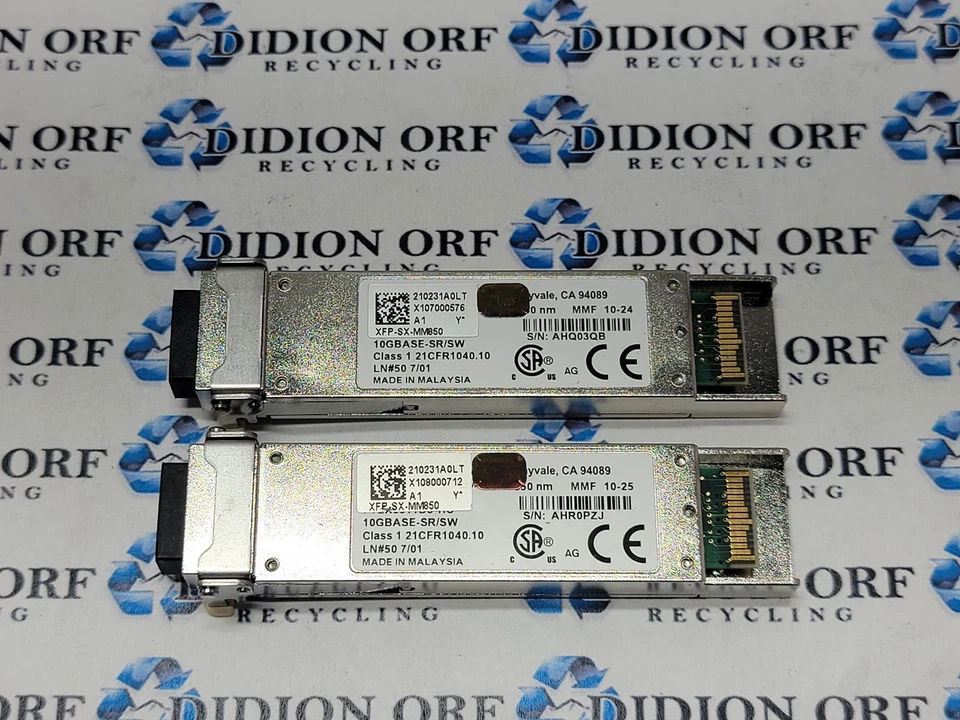 Set of 2 HP XFP-SX-MM850 H3C 10Base-SR XFP Transceiver zxgf SKU 9226 - Image 1 of 1