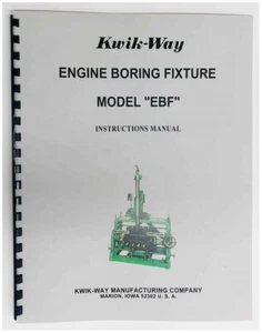 Kwik Way Model EBF Portable Boring Bar Stand Manual - Picture 1 of 1