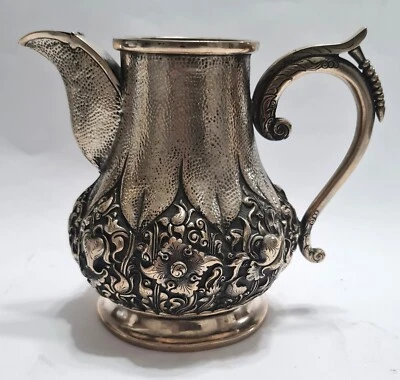 Antigua tetera indonesia fina Yogya de plata C. 1930 Yogyakarta hecha a mano Foto 1 de 4