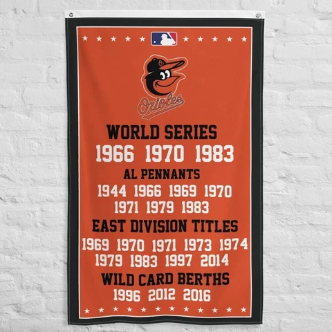 Premium Flag Baltimore Orioles 3x5 ft Banner MLB Baseball World Series Champions Cover