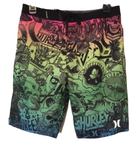 Hurley Swim Shorts Size 16 Waist 28 Multi Color 9" Inseam Beach Pool Swimwear - Picture 1 of 12