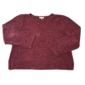 Habitat Sweater Size Large Maroon Roll Neck Pullover Lagenlook Soft Cozy - Picture 1 of 9