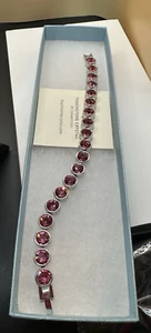 Pulsera Touchstone Crystal de Swarovski Rose Ice 7-1/4" rodio nueva en caja 4122BF NUEVA EN CAJA - Imagen 1 de 3