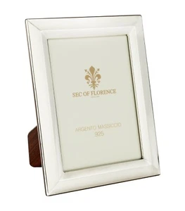 6”x8”in Hallmarked Solid 925 Sterling Silver Photo Frame 7205/15x20 wood back UK - Picture 1 of 9
