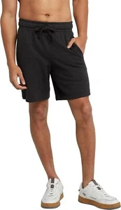 Hanes Men's Originals Heavyweight Fleece Sweat Shorts with Large, Black - Picture 1 of 6