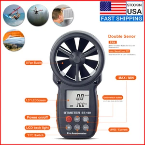 Anemómetro digital medidor de velocidad del viento 0,3-30 m/s prueba temperatura de enfriamiento del viento - Imagen 1 de 13