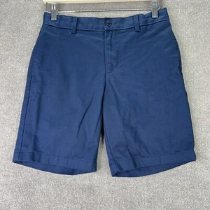Lands' End Shorts Youth Size 12H Blue Cotton Twill Flat Front School Uniform - Picture 1 of 9