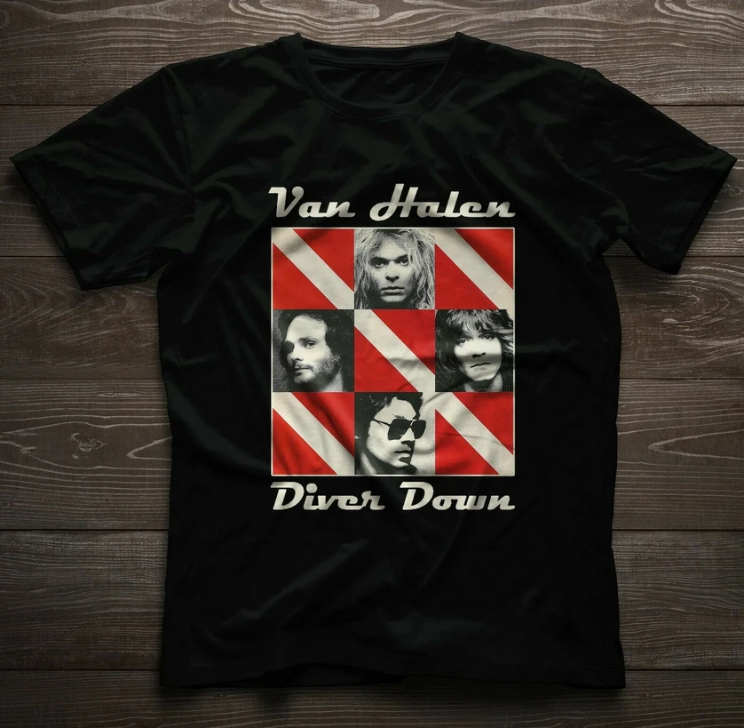 Camiseta de plumón de buceo David Lee Roth Eddie Van Halen. Foto 1 de 1