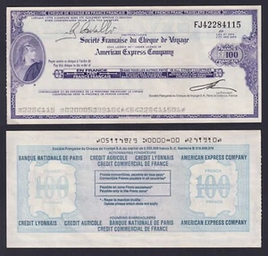 France Travelers Chèque 100 Francs Francais (1990-2000) Sup / Au - Picture 1 of 1