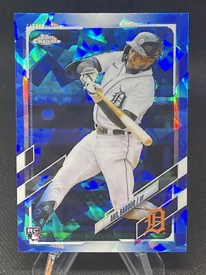 2021 Topps Chrome Update Sapphire Edition Akil Baddoo US196 RC Tigers SP Rookie - Image 1 of 2