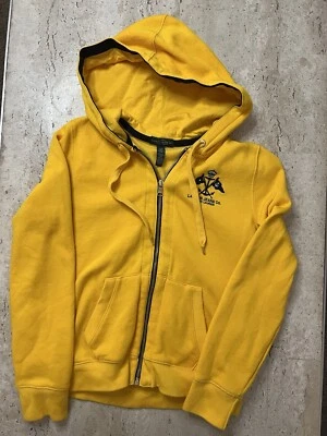 Sudadera con Capucha LRL Lauren Jeans Company Amarilla Cremallera Completa Pequeña Mediana  Foto 1 de 4