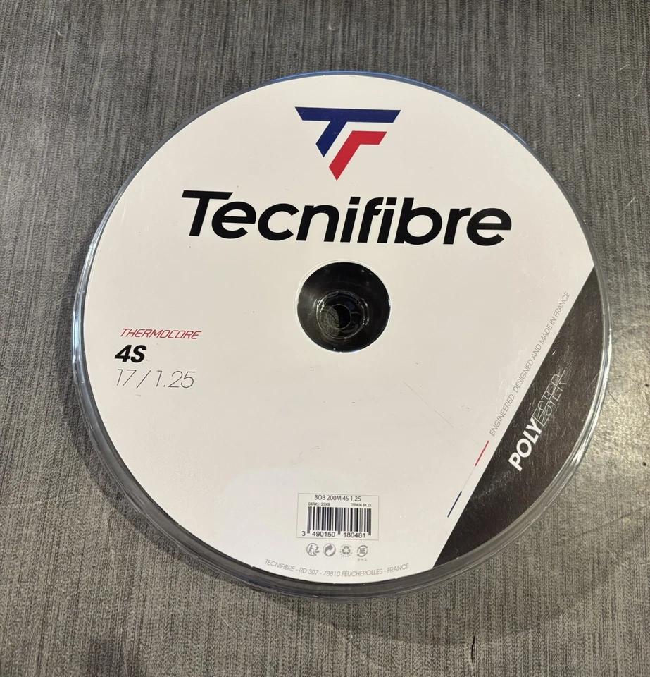 Rouleau 200 Mètres Cordage Tecnifibre 4S  17/1,25 Neuf - Photo 1/2