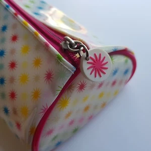 Colour swirl soft pencil case Vinyl stationary sewing bag zipper 19cm school - Picture 1 of 16