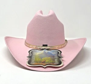 Summit Hats Girls Canvas Pink Cattleman Cowboy Hat Kids - Picture 1 of 5