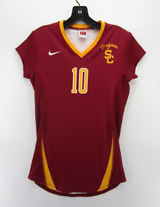 USC Trojans Volleyball Jersey Team Issued Women Medium Red Langham Nike NCAA *