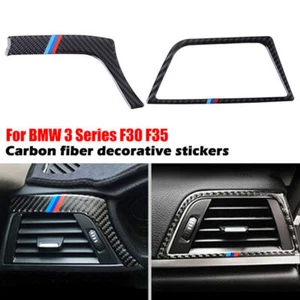 2PCS Carbon Fiber LHD Side Air Vent Outlet Cover For BMW F30 GT F34 2013-2019 AA - Bild 1 von 6
