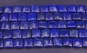 Natural Lapis Lazuli Gemstone Square Spacer Beads 12mm 14mm 16mm 18mm 20mm 15.5"