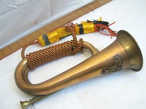 Copper & Brass Military Signal Bugle Fox Horn Hunting Civil War Prop Reenactment - Picture 1 of 6