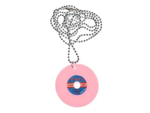 Record Necklace Miniblings 80cm Dj Op Vinyl Music Party Pink - Picture 1 of 4