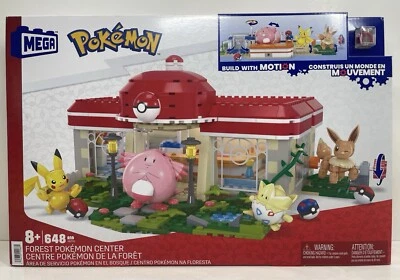 Mega Construx Forest Pokemon Center 648 Piece Block Building Play Set New - Image 1 of 4