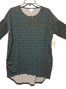 Lularoe NWT Top Tunic Sz XS Blue Polyester Spandex Short Sleeve - Picture 1 of 10