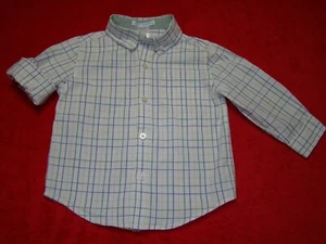 Janie & Jack Boys Size 18-24 Months Plaid Roll Tab Button Shirt - Picture 1 of 4