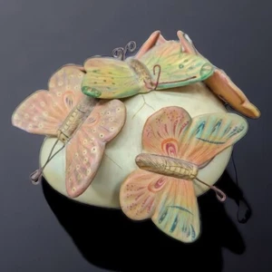 Sergio Bustamante Butterfly Egg Sculpture Art Figurine Vtg 1990s Butterflies - Picture 1 of 24