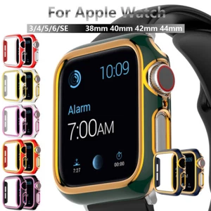 For Apple Watch SE 6 5 4 3 2 1 Bumper Case PC Protective Cover 38 40 42 44mm - Picture 1 of 21