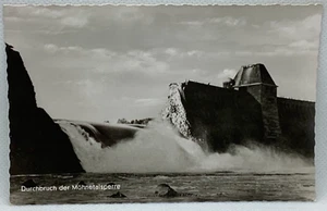 Postcard RPPC Breakthrough hole in the Mohne Dam Germany North Rhine F227 - Picture 1 of 2