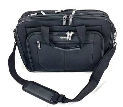 Samsonite Black Travel Portable Side Strap Shoulder Messenger Bag Briefcase - Image 1 of 4