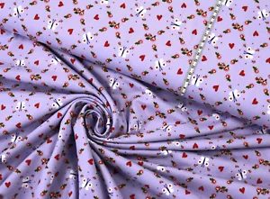 Jersey Baumwolljersey Stoff Jerseystoff weich ROSEN & HERZEN EUR 5,00/m %SALE% - Bild 1 von 2