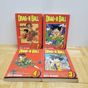Lot Of 4 Dragon Ball Volumes 1-4 Manga by Akira Toriyama 2003 Shonen Jump Novel - Picture 1 of 13