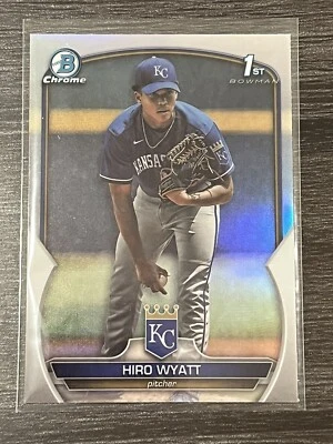 2023 Bowman Draft Chrome Refractors Hiro Wyatt RC Kansas City Royals #BDC-80 - Image 1 of 2