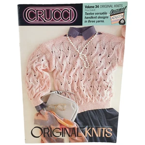 Vtg 80s CRUCCI Vol 34 ORIGINAL KNITS Womens Knitting Pattern Booklet 1980s NZ Vg - Picture 1 of 12