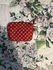 NWT Vera Bradley Small Lined Cosmetic Bag Americana Red Pattern