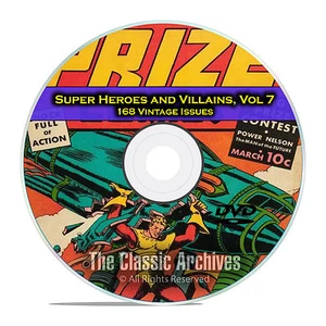 Super Hero, Villains, Vol 7, Prize and Target Comics, Golden Age Comics DVD D72 - Picture 1 of 12